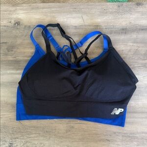 New Balance Black and Blue Sports Bras